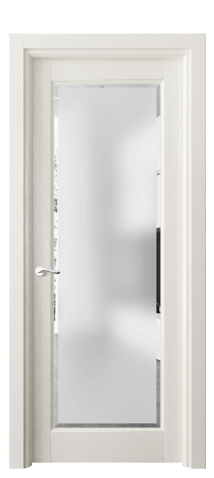 Межкомнатная дверь Лигнум 0700 Дуб жемчуг Сатинированное стекло с фацетом Цена 191320 сом | Volhovec