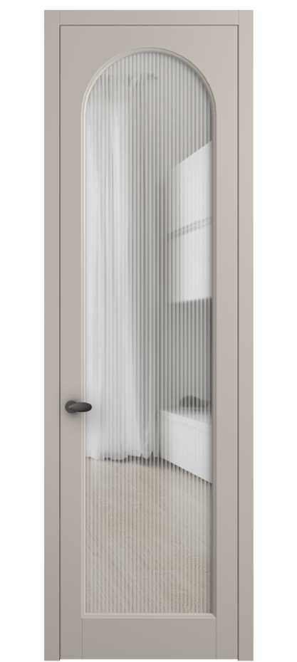 Межкомнатная дверь Палаццо 6804 Матовый светло-бежевый Рифлёное стекло "Мору", триплекс Цена 152920 сом | Volhovec