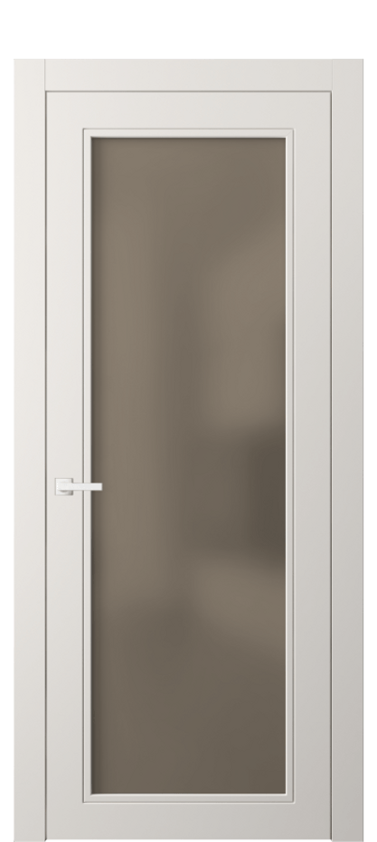 Межкомнатная дверь Neo Classic 8000 Матовый пудровый белый Сатинированное бронзовое стекло, триплекс Цена 108760 сом | Volhovec