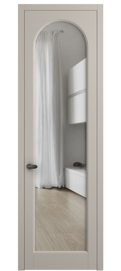 Межкомнатная дверь Палаццо 6804 Матовый светло-бежевый Прозрачное стекло Цена 141270 сом | Volhovec