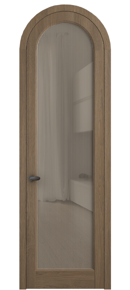 Межкомнатная дверь Палаццо 6814 Дуб джутовый матовый Рифлёное бронзовое стекло "Дюна", триплекс Цена 315440 сом | Volhovec