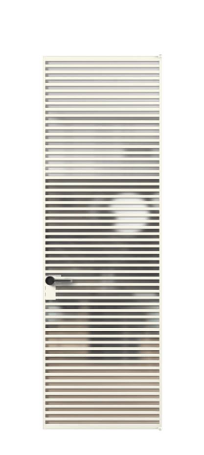 Алюминиевая дверь АЛПЛ040.07 Алюминий жемчужный Сатинированное стекло "Matelux Crystal Vision", калёное, матовое, каленое 6 мм Цена 339090  | Volhovec