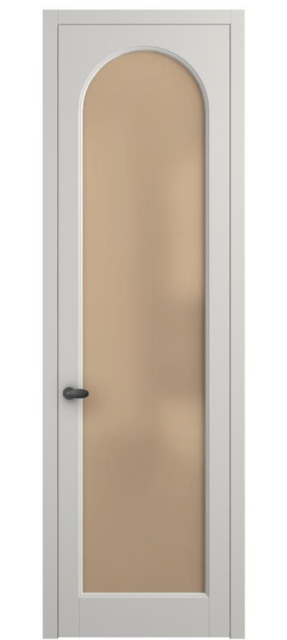 Межкомнатная дверь Палаццо 6804 Матовый серый Сатинированное оранжевое стекло, триплекс Цена 141270 сом | Volhovec