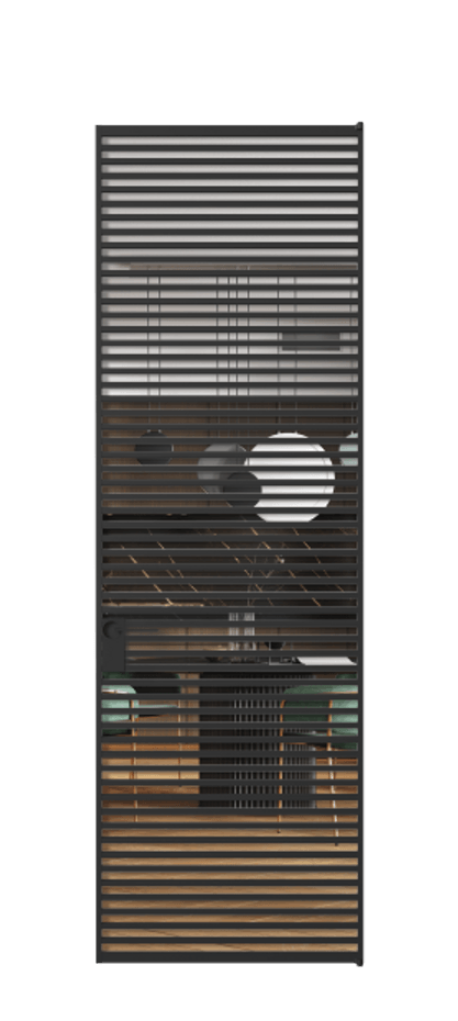 Алюминиевая дверь АЛПЛ040.07 Алюминий Черный Прозрачное стекло "Crystal Vision", калёное Цена 315940  | Volhovec