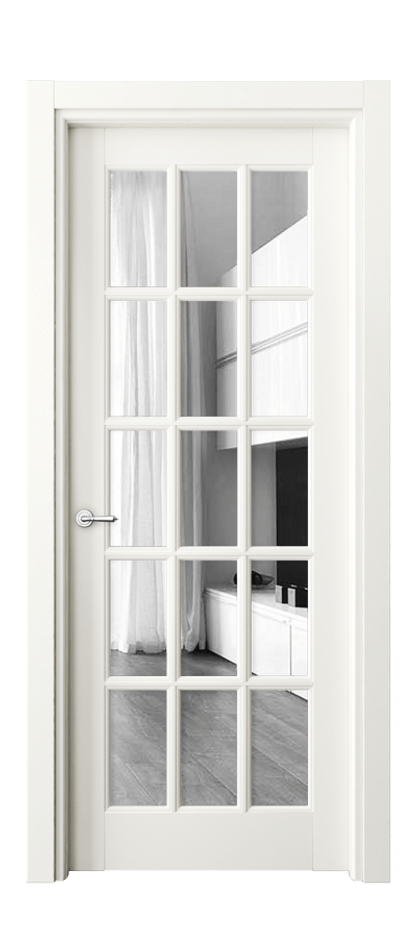 Межкомнатная дверь Тоскана Грильято 6311 Матовый жемчужный Двустороннее зеркало, триплекс Цена 167290 сом | Volhovec