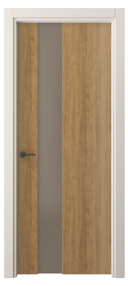 Межкомнатная дверь Freedom 4224 Грецкий орех Сатинированное бронзовое стекло, триплекс Цена 32639 ₽ | Volhovec