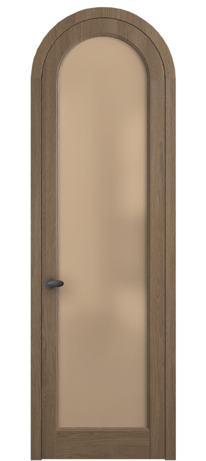 Межкомнатная дверь Палаццо 6814 Дуб джутовый матовый Сатинированное оранжевое стекло, триплекс Цена 306710 сом | Volhovec