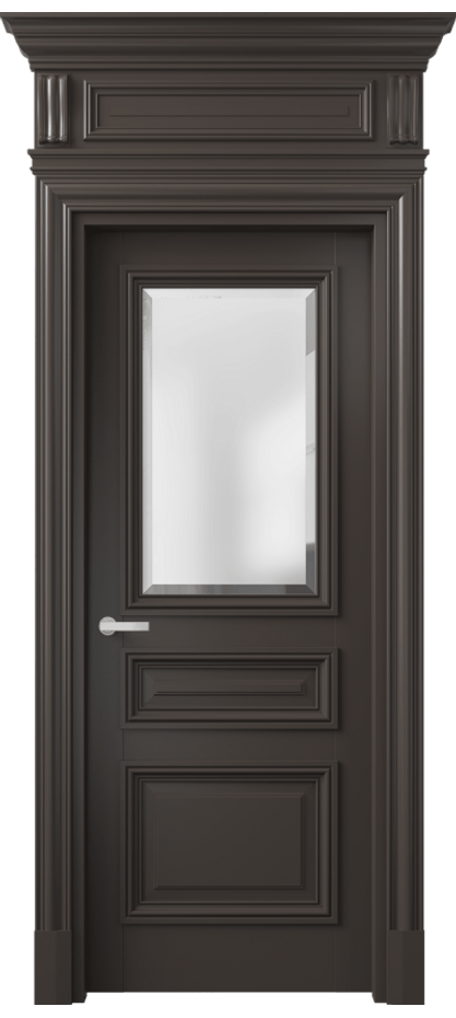 Дверь межкомнатная Антик 7304 Матовый антрацит Сатинированное стекло с фацетом КЭП + Объёмный фриз + Карниз МАН Цена 236320 сом Наличники уже входят в базовый комплект. Фабрика дверей Волховец 8 (800) 551 43 19 Межкомнатная дверь Антик 7304 Матовый антрацит Сатинированное стекло с фацетом Цена 236320 сом | Volhovec