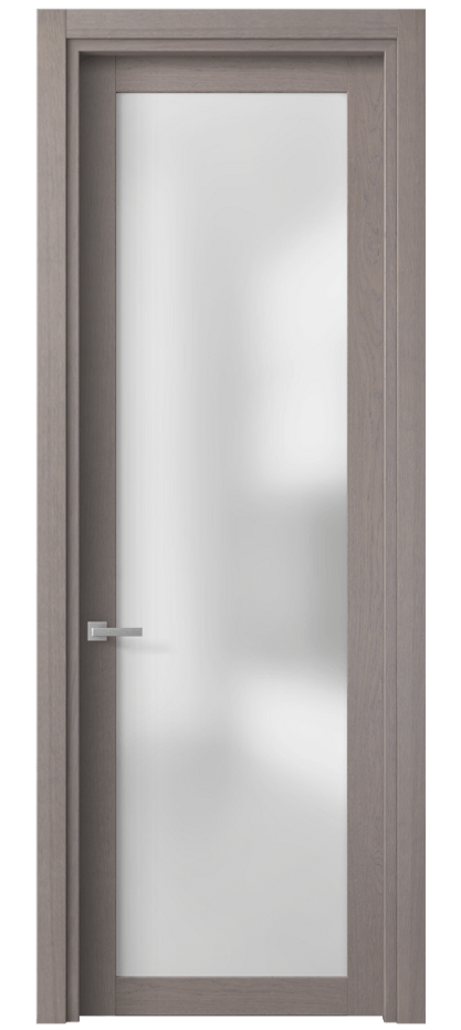 Межкомнатная дверь Planum 2102 Дуб дымчатый Сатинированное стекло Цена 48559 ₽ | Volhovec