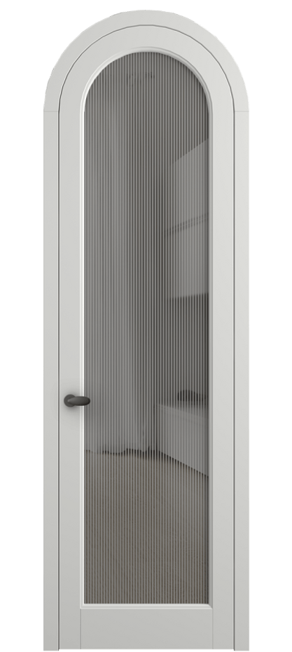 Межкомнатная дверь Палаццо 6814 Матовый светло-серый Рифлёное серое стекло "Дюна", триплекс Цена 190970 сом | Volhovec