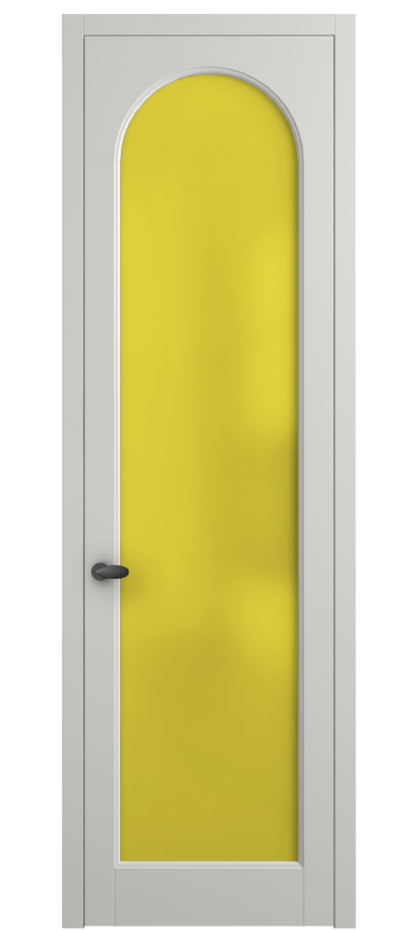 Межкомнатная дверь Палаццо 6804 Матовый серый Сатинированное жёлтое стекло, триплекс Цена 141270 сом | Volhovec