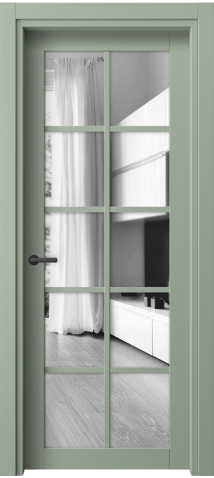 Межкомнатная дверь Neo// 2106 ПЭТ светло-оливковый Двустороннее зеркало, триплекс Цена 55040 сом | Volhovec