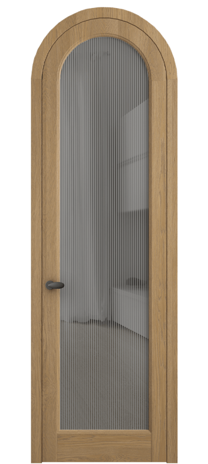 Межкомнатная дверь Палаццо 6814 Дуб пшеничный матовый Рифлёное серое стекло "Дюна", триплекс Цена 309180.2 сом | Volhovec