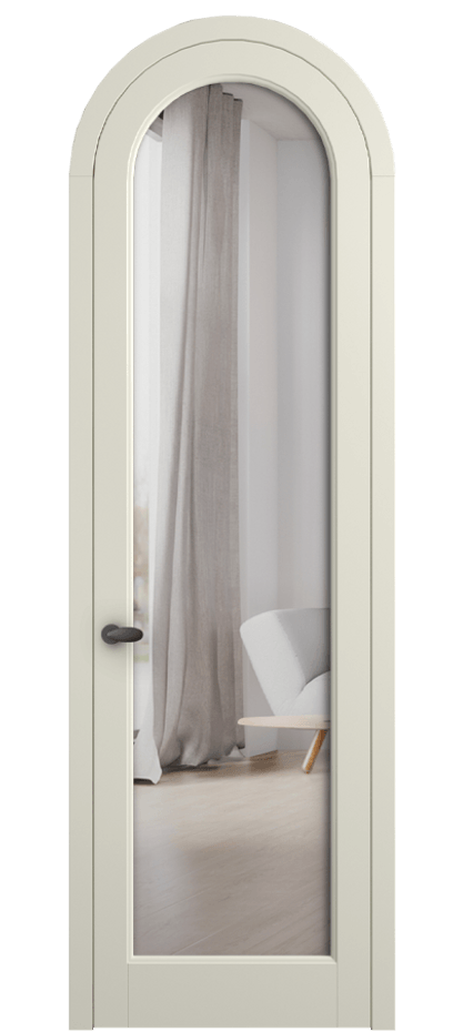 Межкомнатная дверь Палаццо 6814 Матовый молочно-белый Двустороннее зеркало, триплекс Цена 185140 сом | Volhovec