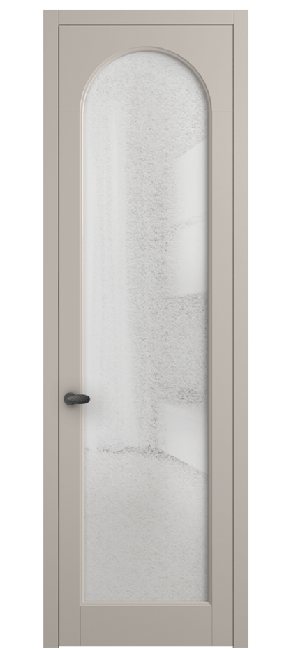 Межкомнатная дверь Палаццо 6804 Матовый светло-бежевый Фактурное стекло "Лёд", триплекс Цена 103029 ₽ | Volhovec