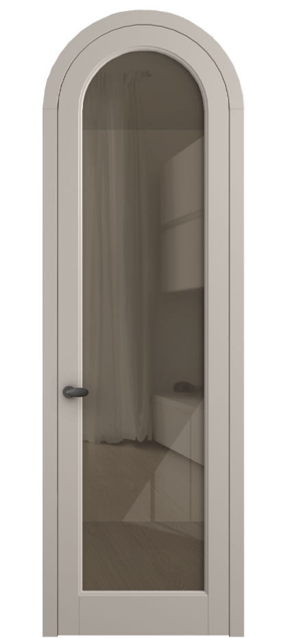 Межкомнатная дверь Палаццо 6814 Матовый светло-бежевый Рефлективное бронзовое стекло "Стопсол", калёное Цена 193880 сом | Volhovec