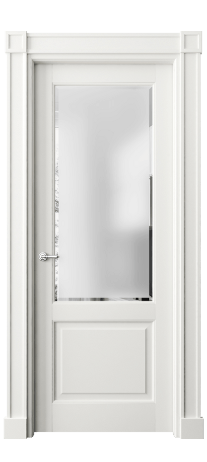 Межкомнатная дверь Тоскана Плано 6302 Матовый серый Сатинированное стекло с фацетом Цена 188750 сом | Volhovec