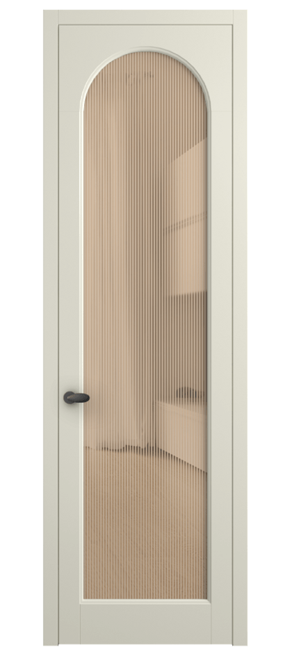 Межкомнатная дверь Палаццо 6804 Матовый молочно-белый Рифлёное оранжевое стекло "Дюна", триплекс Цена 150010 сом | Volhovec