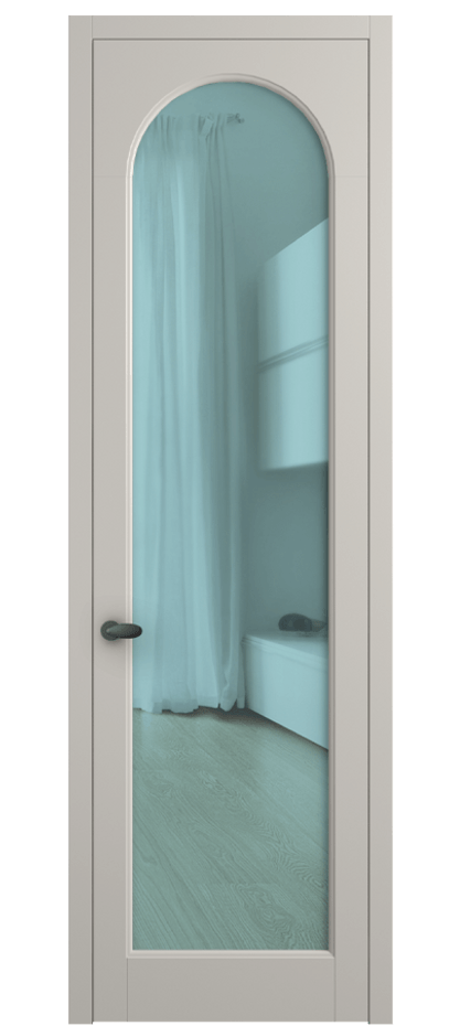 Межкомнатная дверь Palazzo 6804 Матовый облачно-серый Прозрачное голубое стекло, триплекс Цена 141270 сом | Volhovec