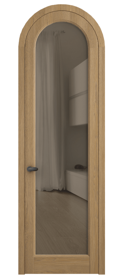 Межкомнатная дверь Палаццо 6814 Дуб пшеничный матовый Прозрачное бронзовое стекло, триплекс Цена 300440 сом | Volhovec