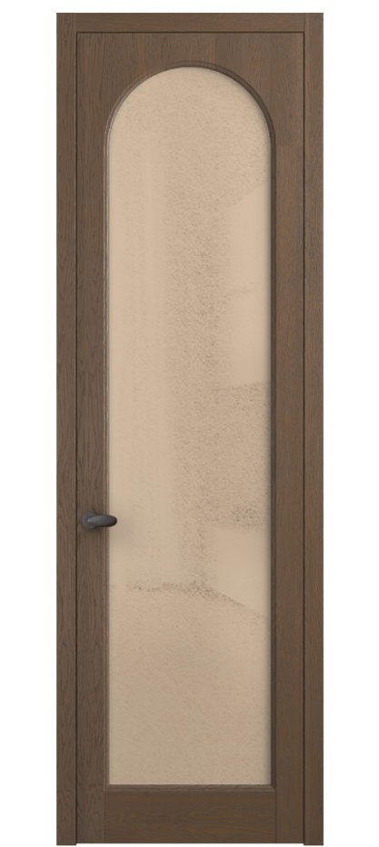 Межкомнатная дверь Палаццо 6804 Дуб туманный матовый Фактурное оранжевое стекло "Лёд", триплекс Цена 230820 сом | Volhovec