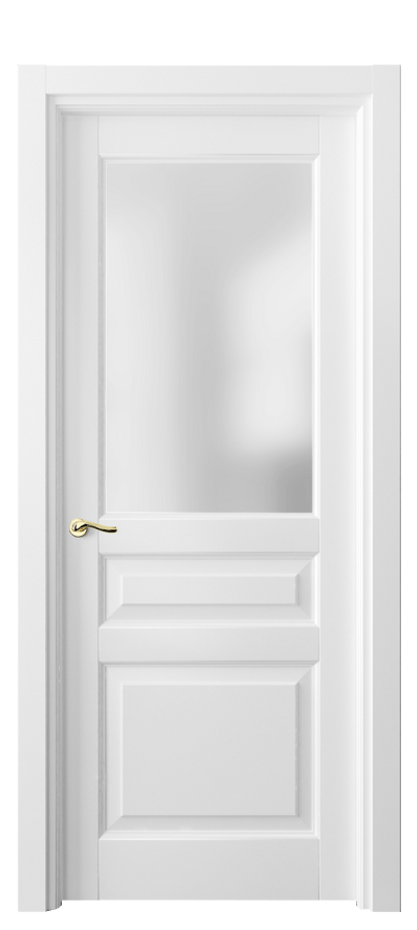 Межкомнатная дверь Лигнум 0710 Матовый белоснежный Сатинированное стекло Цена 144290 сом | Volhovec
