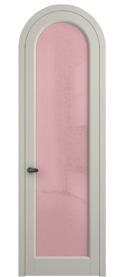 Межкомнатная дверь Палаццо 6814 Матовый облачно-серый Фактурное розовое стекло "Лёд", триплекс Цена 190970 сом | Volhovec
