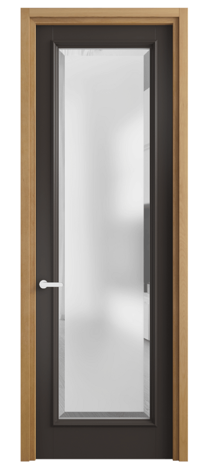 Межкомнатная дверь Charm 6702 Бук антрацит Сатинированное стекло с фацетом Цена 149090 сом | Volhovec