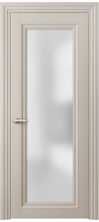 Межкомнатная дверь Центро 2502 Матовый светло-бежевый Сатинированное стекло Цена 108620 сом | Volhovec