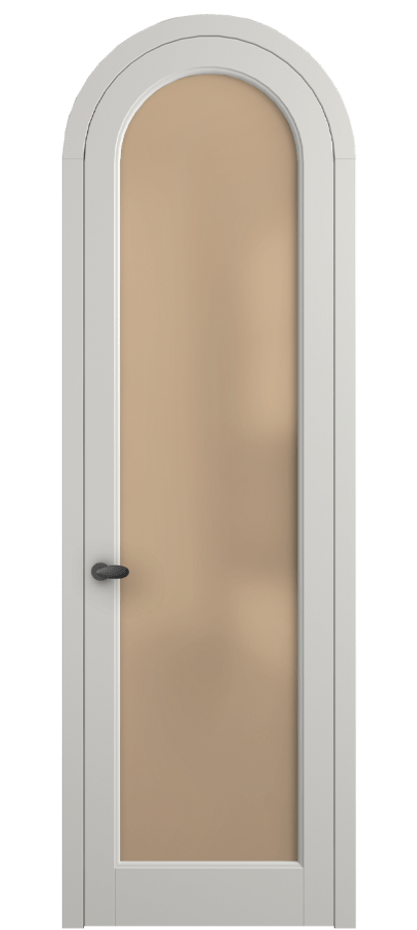 Межкомнатная дверь Палаццо 6814 Матовый серый Сатинированное оранжевое стекло, триплекс Цена 182230 сом | Volhovec