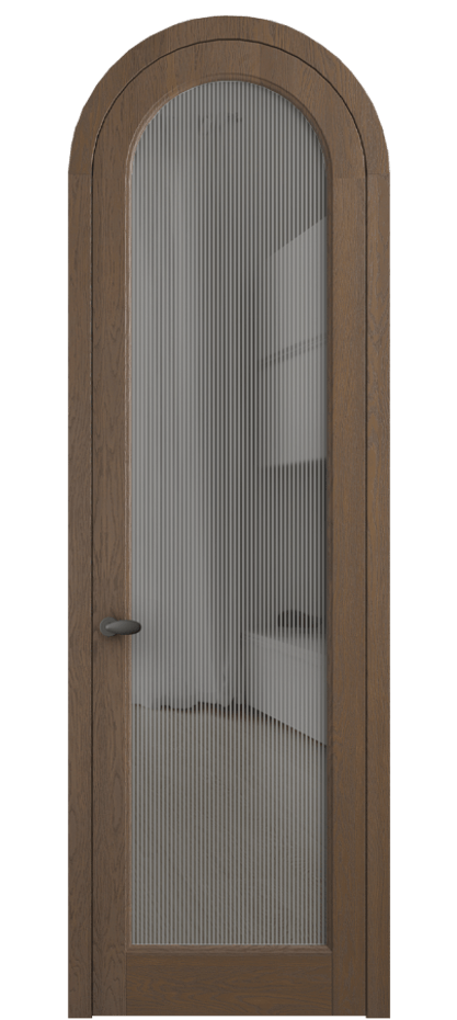 Межкомнатная дверь Палаццо 6814 Дуб туманный матовый Рифлёное серое стекло "Дюна", триплекс Цена 309180.2 сом | Volhovec