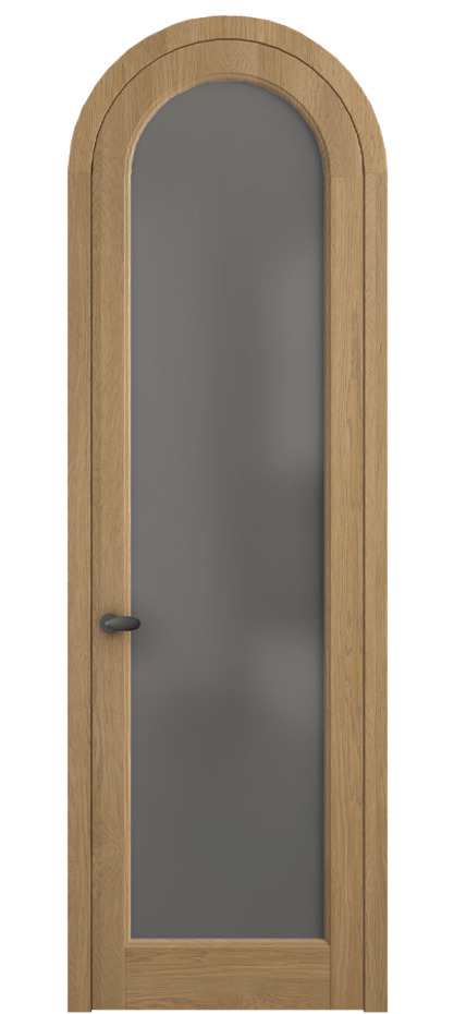 Межкомнатная дверь Палаццо 6814 Дуб пшеничный матовый Сатинированное серое стекло, триплекс Цена 306710 сом | Volhovec