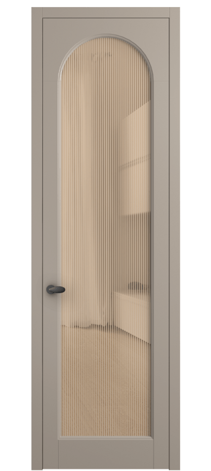 Межкомнатная дверь Палаццо 6804 Матовый бисквитный Рифлёное оранжевое стекло "Дюна", триплекс Цена 150010 сом | Volhovec