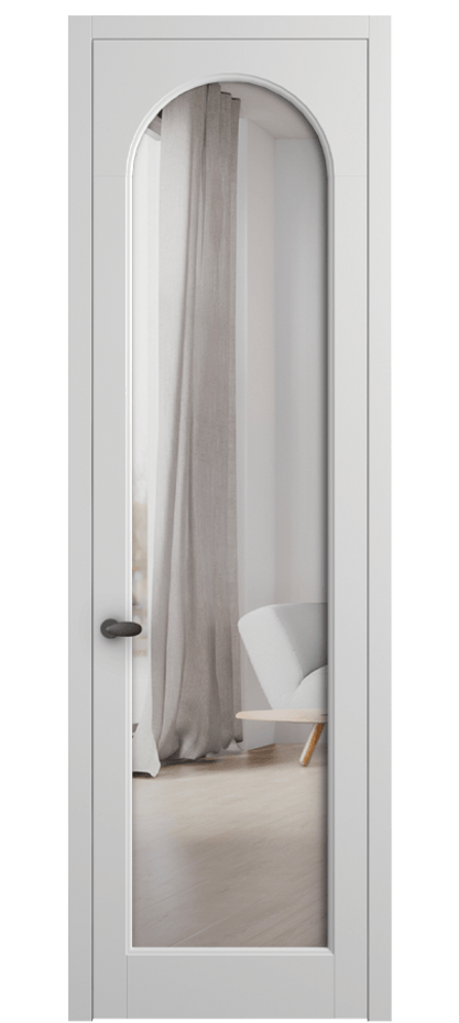 Межкомнатная дверь Палаццо 6804 Матовый белоснежный Двустороннее зеркало, триплекс Цена 144190 сом | Volhovec