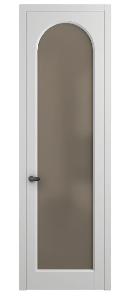 Межкомнатная дверь Палаццо 6804 Матовый белоснежный Сатинированное бронзовое стекло, триплекс Цена 141270 сом | Volhovec