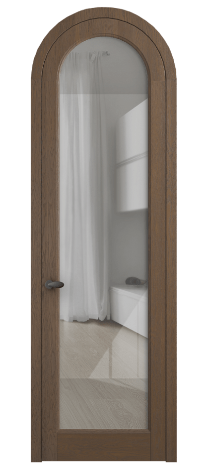 Межкомнатная дверь Палаццо 6814 Дуб туманный матовый Рефлективное прозрачное стекло "Стопсол", калёное Цена 312090 сом | Volhovec