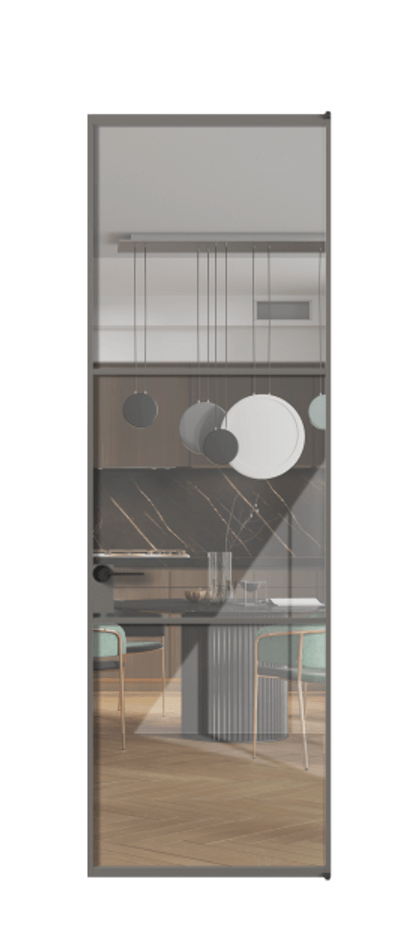 Алюминиевая дверь АЛПЛ040.03 Алюминий классический серый Рефлективное прозрачное стекло "Stopsol", калёное. Без короба АКЛС Цена 220980 Стоимость комплекта двери включает:
1. Полотно (600/650/700/750/800/850/900/950*2000-2400 мм).
2. Короб
3. Комплект фурнитуры (2 торцевые петли и магнитный замок с ответной планкой). Фабрика дверей Волховец 8 (800) 551 43 19 Алюминиевая дверь АЛПЛ040.03 Алюминий классический серый Рефлективное прозрачное стекло "Stopsol", калёное Цена 220980 | Volhovec