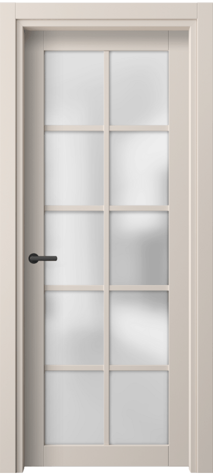 Межкомнатная дверь Нео 2106 ПЭТ пудровый бежевый Сатинированное стекло Цена 45050 сом | Volhovec