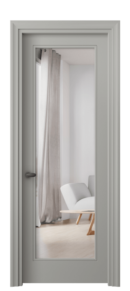 Межкомнатная дверь Esse 8502 Матовый нейтральный серый Двустороннее зеркало, триплекс Цена 84210 сом | Volhovec