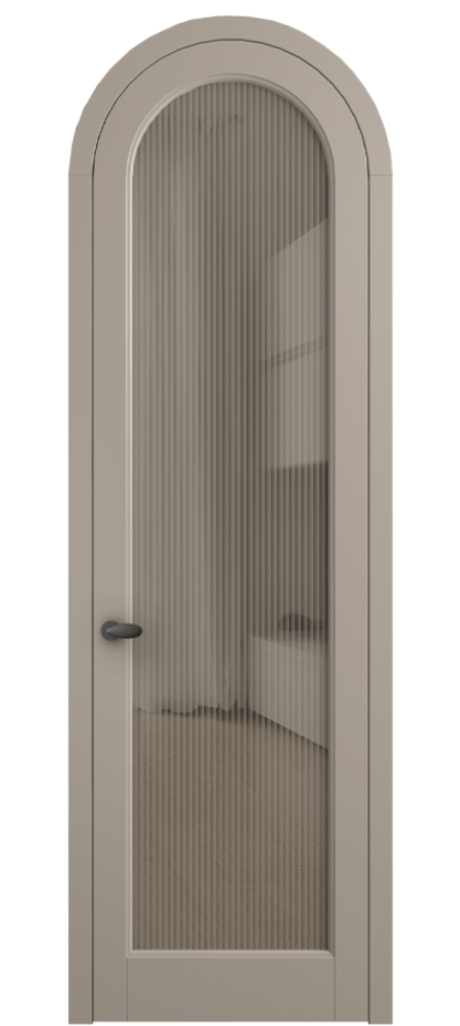 Межкомнатная дверь Палаццо 6814 Матовый бисквитный Рифлёное бронзовое стекло "Мору", триплекс Цена 193880 сом | Volhovec