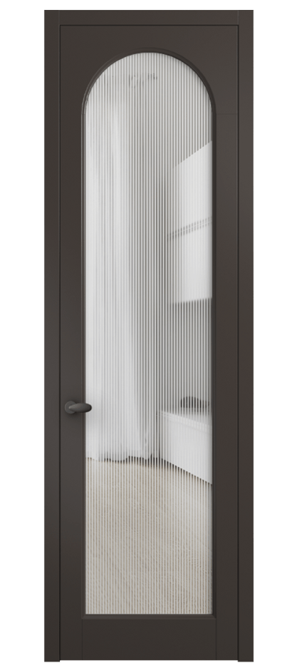 Межкомнатная дверь Палаццо 6804 Матовый антрацит Рифлёное стекло "Дюна", триплекс Цена 150010 сом | Volhovec