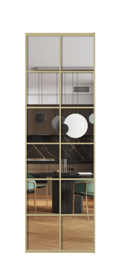 Алюминиевая дверь АЛПЛ040.05  Прозрачное стекло "Кристал Вижн", калёное Цена 211890  | Volhovec