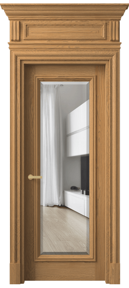 Межкомнатная дверь Antique 7300 Дуб пшеничный матовый Прозрачное стекло с фацетом, 6 мм Цена 251069 ₽ | Volhovec