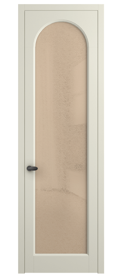 Межкомнатная дверь Палаццо 6804 Матовый молочно-белый Фактурное оранжевое стекло "Лёд", триплекс Цена 150010 сом | Volhovec