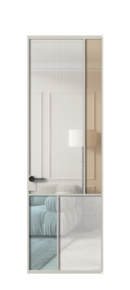 Межкомнатная дверь Mosaic АЛПЛ041.21 Алюминий тёплый серый Комбинация стекол Группы 1 и Группы 3 Цена 250240 сом | Volhovec