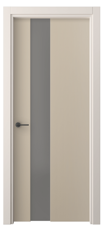 Межкомнатная дверь Freedom 4224 ПЭТ серо-коричневый  Сатинированное серое стекло, триплекс Цена 44840 сом | Volhovec