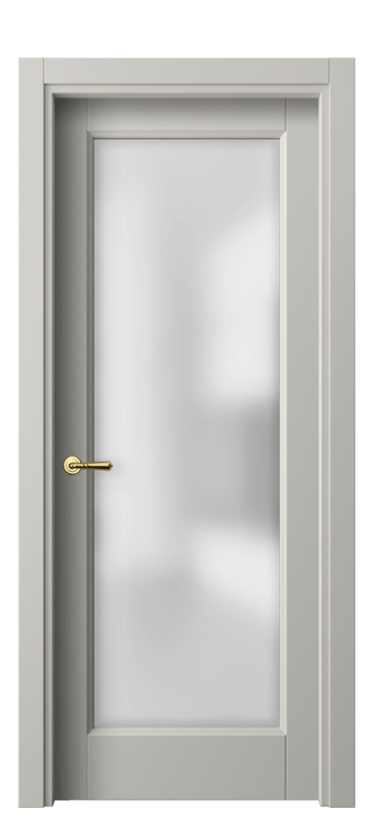 Межкомнатная дверь Galant 1402 Матовый тёплый серый Сатинированное стекло Цена 41919 ₽ | Volhovec