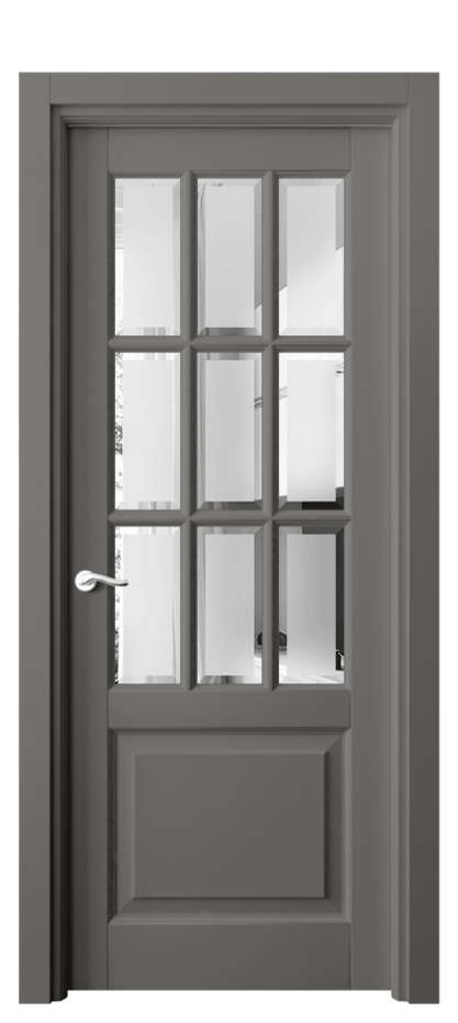 Межкомнатная дверь Лигнум 0748 Матовый классический серый Сатинированное стекло с фацетом Цена 182000 сом | Volhovec