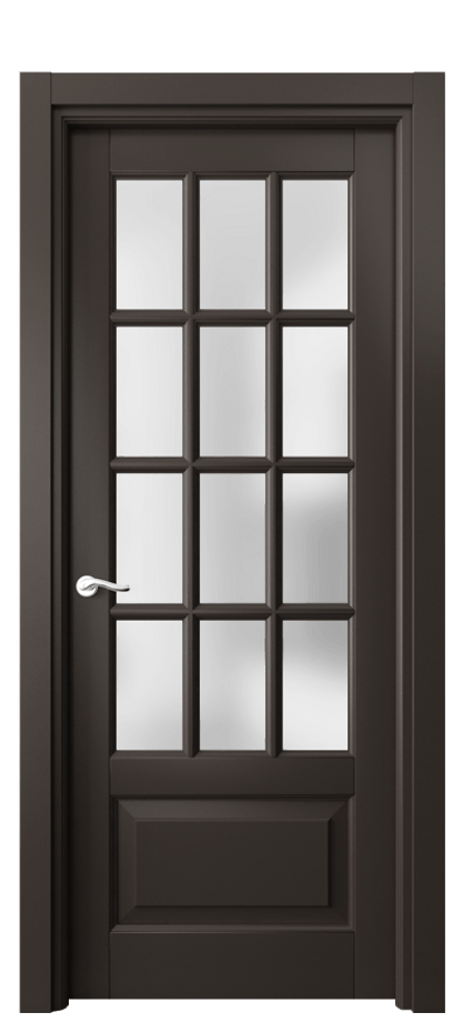 Межкомнатная дверь Лигнум 0728 Матовый антрацит Сатинированное стекло Цена 168890 сом | Volhovec