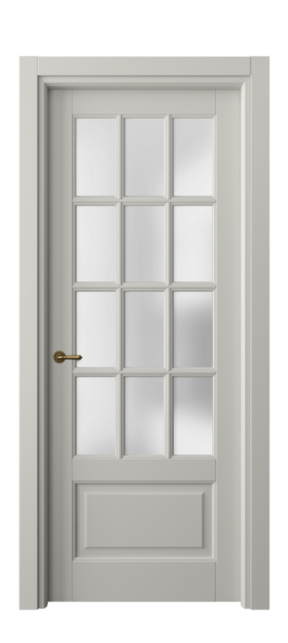 Межкомнатная дверь Тоскана Грильято 6313 Матовый тёплый серый Сатинированное стекло Цена 162920 сом | Volhovec
